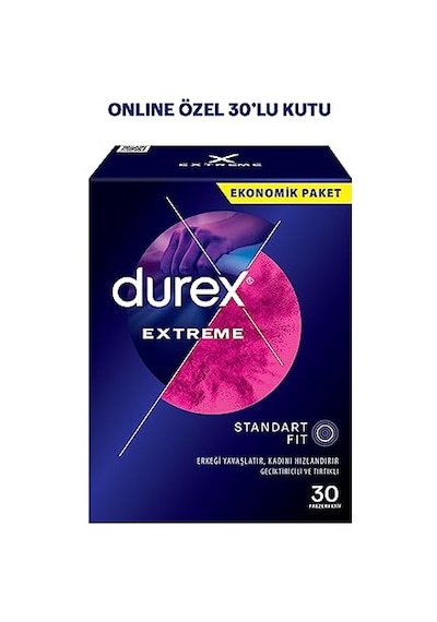 Durex Extreme 30'li Geciktiricili Ve Tırtıklı Prezervatif