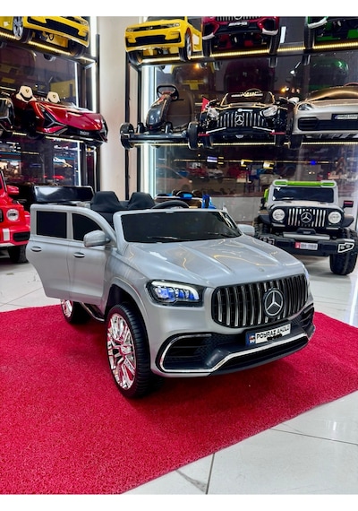 Poyraz Akülü Mercedess Suv Akülü Araba 0-7yaş Özel Plaka Gri