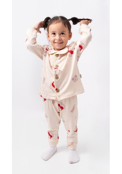 Bebek Ve Çocuk Pijama Takımı 4bb2 Bej
