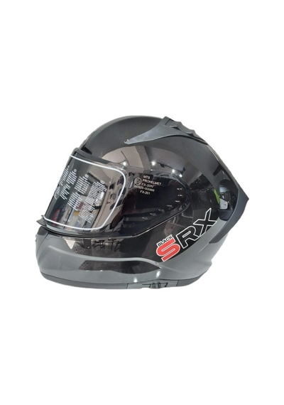 Mts Pro 801 Güneş Gözlüklü Motosiklet Kaskı Parlak Siyah