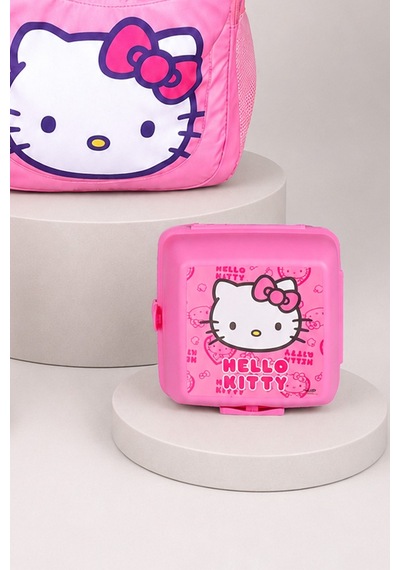 X Dekomus Lisanslı Hello Kitty Glitter Bow Collection Büyük Boy Okul Çantası,beslenme Kabı Ve Matara Seti Altın