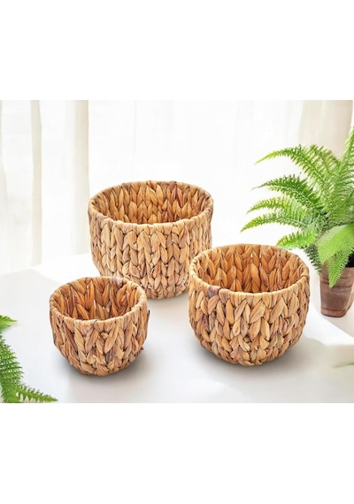 3'lü El Yapımı Doğal Hasır Yuvarlak Saksı Seti, Hasır El Yapımı Yuvarlak Örgü Saksı 3'lü Set, Rattan Saksı Seti, 22cm 15cm-18cm 13cm-14cm 11cm 001 3'lü El Yapımı Doğal Hasır Yuvarlak Saksı Seti, Hasır El Yapımı Yuvarlak Örgü Saksı 3'lü Set, Rattan Saksı Seti, 22cm 15cm-18cm 13cm-14cm 11cm 001