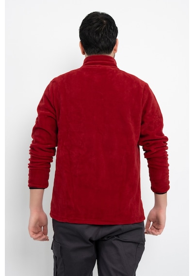Dasüniforma Unisex Anti-pilling Tüylenme Yapmayan Standart Fit Tam Fermuarlı Soğuk Geçirmez Polar Hırka Bordo