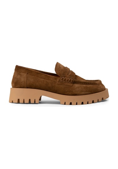Deery Kadın Hakiki Süet Taba Renk Loafer Ayakkabı - 02034ztbac01 Taba