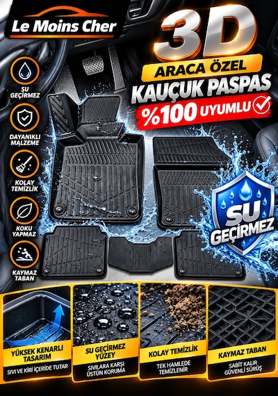 Volvo S90 2016 2023 Araca Özel Havuzlu 3d Kauçuk Oto Paspası