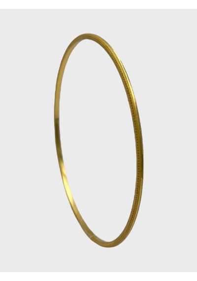 Arnes Jewelry Çelik 22 Ayar Altın Kaplama Desenli Ajda Bilezik - 1 Adet 20 Cm Ar633nes Gold