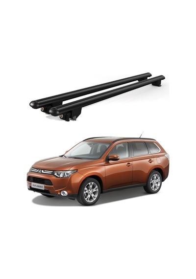 Kanca Mıtsubıshı Outlander 2013 Ve Sonrası Uyumlu Siyah Kilitli Ara Atkı 130cm Port Bagaj Tavan Barı