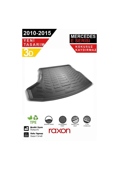 Mercedes W212 2010 2015 Plastic Set Uyumlu 3d Bagaj Havuzu Su Geçirmez, Kaymaz, Yüksek Kenarlı