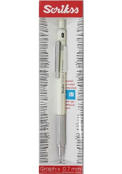 Scrikss Graph x Versatil Kalem Metal 0.7 Mm Beyaz
