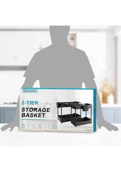 2'li Paket Lavabo Düzenleyici, Kancalı Banyo Dolabı Düzenleyici Altında, Mutfak Banyo İçin Çok Amaçlı Depolama Diğer