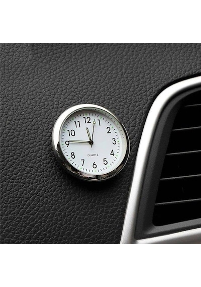 Dailytech Aydınlık Araç Araba Tekne Bisiklet İçin Mini Kuvars Saat Beyaz Açık Yeşil