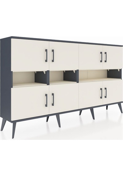 Arges Konsol 8 Raflı 8 Kapaklı 176x30x99 Antrasit-aytaşı Aytası - Antrasıt Arges Konsol 8 Raflı 8 Kapaklı 176x30x99 Antrasit-aytaşı Aytası - Antrasıt