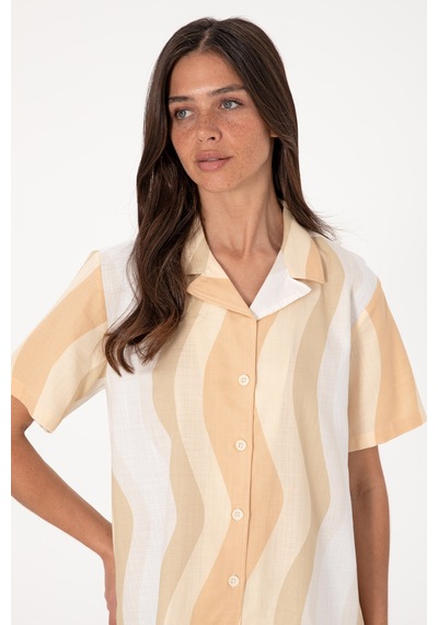 U.s. Polo Assn. Kadın Camel Gömlek Kısa Kollu 50305878-vr015 CAMEL