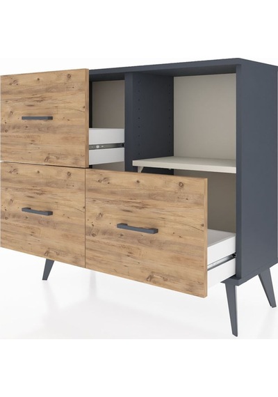 Arges Şifonyer Tek Raflı 3 Çekmeceli 88x30x80 Antrasit-aytaşı/çam Aytaşı/çam Arges Şifonyer Tek Raflı 3 Çekmeceli 88x30x80 Antrasit-aytaşı/çam Aytaşı/çam