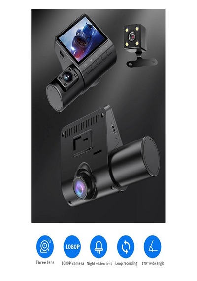 M80 3 Lens Araç Güvenlik Kamerası