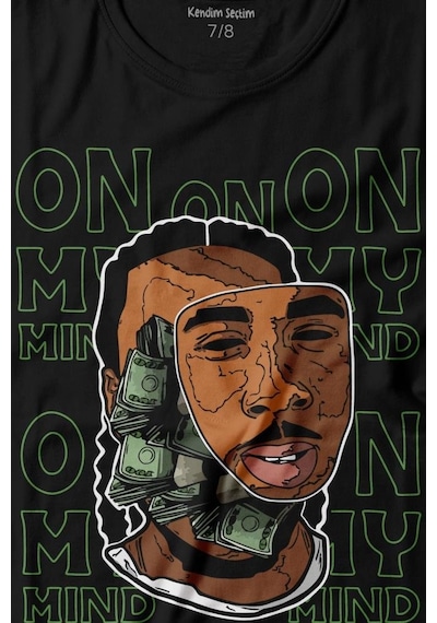 Kendim Seçtim Money Aklımda On My Mid Baskılı Tişört Çocuk T-shirt 001