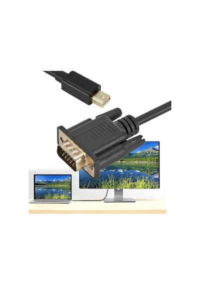 Wozlo 1.8m Mini Displayport To Vga Kablo - Active Mini Dp To Vga Çevirici 1080p 60hz Apple Uyumlu MacBook Pro Air Wozlo 1.8m Mini Displayport To Vga Kablo - Active Mini Dp To Vga Çevirici 1080p 60hz Apple Uyumlu MacBook Pro Air