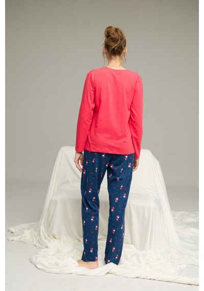 Siyah İnci Örme Pamuklu Pijama Takım25240268 NAR ÇİÇEĞİ