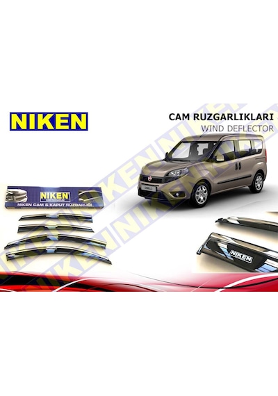 FİAT DOBLO KROMLU CAM RÜZGARLIĞI 4LÜ 2011-2023 NİKEN