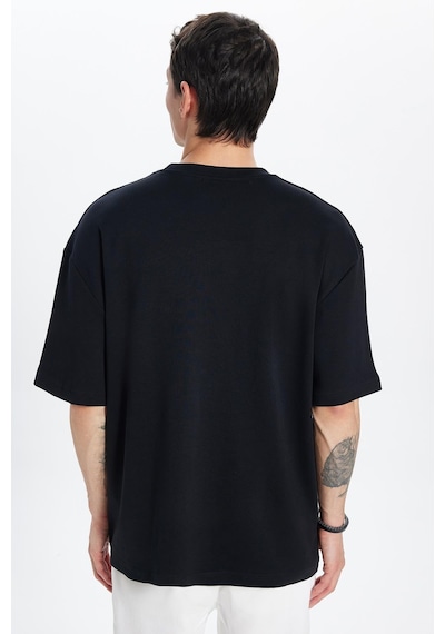 Tudors Unisex Oversize Geniş Kesim Pamuk Yumuşak Dokulu Basic Bisiklet Yaka Siyah Tişört-30843 2XL Tudors Unisex Oversize Geniş Kesim Pamuk Yumuşak Dokulu Basic Bisiklet Yaka Siyah Tişört-30843 2XL