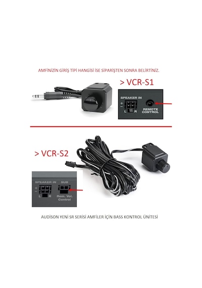 Audison VCR-S1 ve VCR-S2 Yeni SR Serisi Amfiler İçin Bass Kontrol Ünitesi