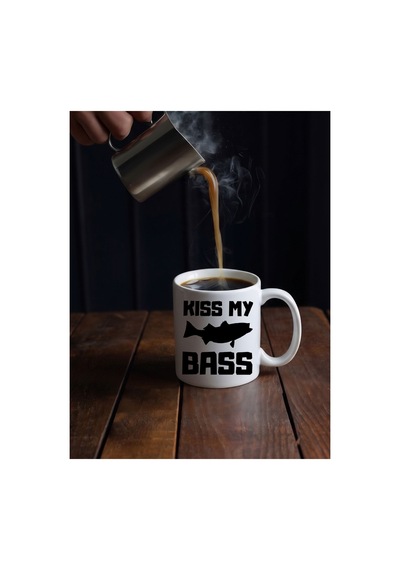 Balık Tutkunlarına Özel Kiss My Bass Esprili Beyaz Kupa Bardak - 330 Ml Çok Renkli - 876200342 Çok Renkli - 876200342 Çok Renkli