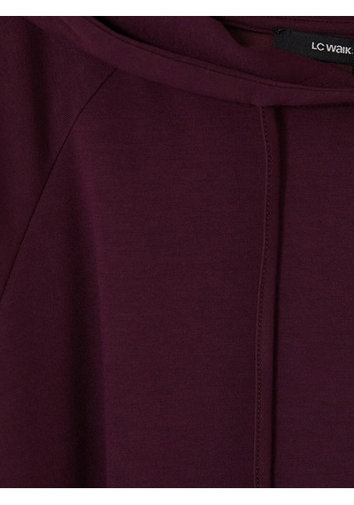 Lcw Curve Bordo Büyük Beden Kadın Hoodie