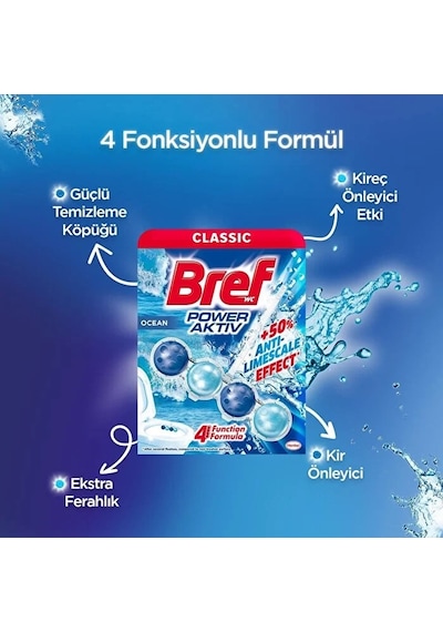 Bref Power Aktiv Klozet Bloğu Okyanus Kokulu 2 Li Set 2pk 1