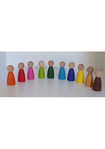 Waldorf Montessori Pegleri Nins Ve Halkaları 10'lu İnsancık + 1