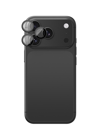 Apple iPhone Uyumlu 18 Pro Max Amazingthing Radix Vision Parlama Önleyici Kamera Lens Koruyucu Aparatlı Siyah