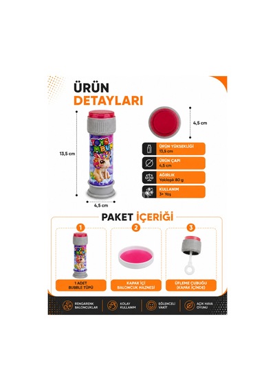 Bum Bum Köpük Balon Oyuncağı 36'lı Set Çocuklar İçin Sabun Baloncuk Oyuncağı