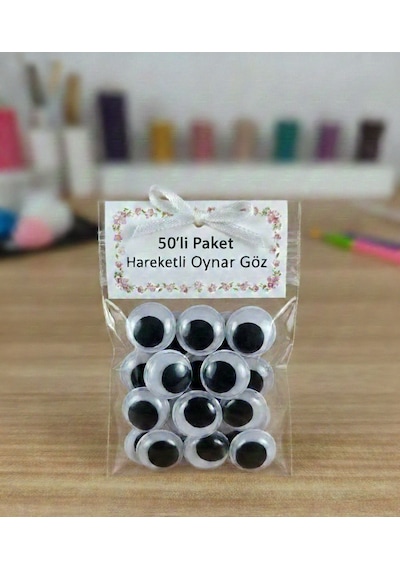 1 Cm Oynar Göz 50'li Paket Hobi, Amigurumi Ve El Yapımı Ürünler İçin