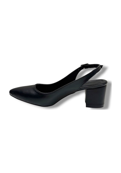 C-shoes Cv100-26 Cilt Sivri Burun Kalın Topuklu Kadın Ayakkabı 6cm Siyah