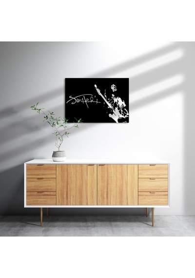 Cakasepetim Jimi Hendrix Gitarist İmzalı Sb Ahşap Mdf Tablo