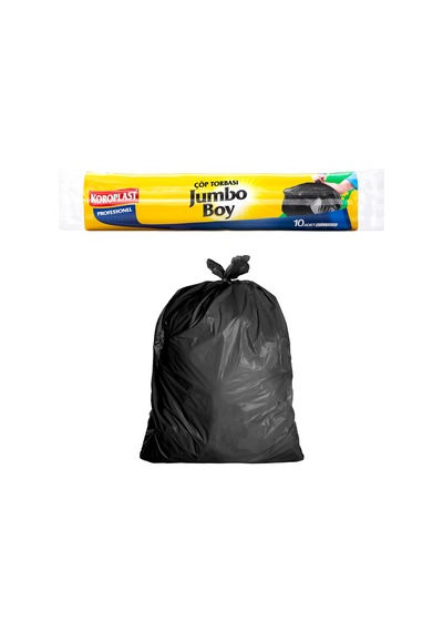 Ekonomik Endüstriyel Çöp Torbası Jumbo Siyah 10 Lu 80 110 Cm, Yırtılmaya Dayanıklı, Jumbo Boy Çöp Poşeti, Çift Katlı, Geri Dönüştürülebilir, Fabrika, İnşaat, Depo, Kafe, Otel, Hastane, Bahçe