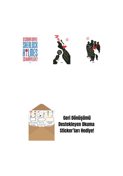 Sherlock Holmes - Bütün Hikayeler 2 Ciltli + Sherlock Holmes'un Dönüşü + Sherlock Holmes - Korku Vadisi + Okuma Sticker'ları
