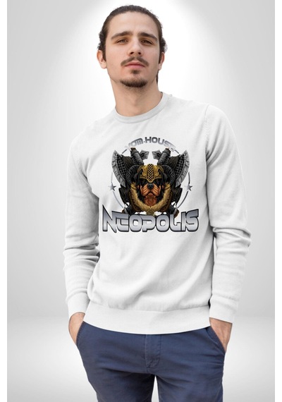 Neopolis Rottweiler Viking Unisex Beyaz Sweatshirt Beyaz