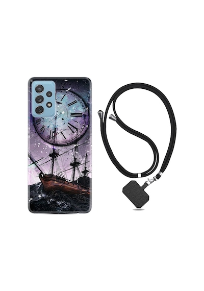 Samsung Galaxy Uyumlu A52 Kılıf Ipli Askılı Time 1749