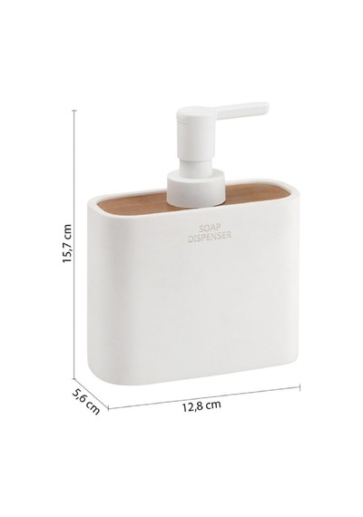 Ninfea 4 Parça Banyo Aksesuar Seti - Bambu & Mat Beyaz