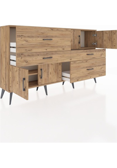Arges Konsol 2 Raflı 4 Çekmeceli 4 Kapaklı 176x30x99 Çam-çam Atlas Çam/atlas Çam - Atlas Çam Arges Konsol 2 Raflı 4 Çekmeceli 4 Kapaklı 176x30x99 Çam-çam Atlas Çam/atlas Çam - Atlas Çam