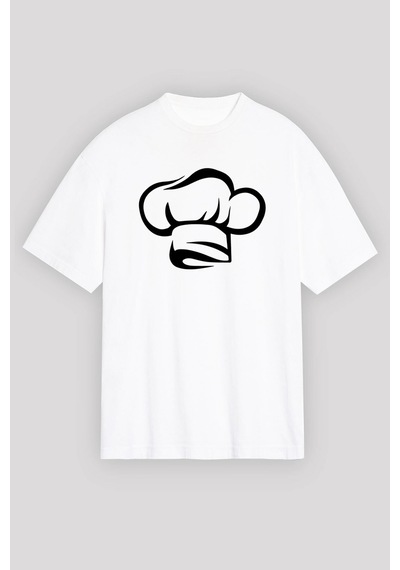 Noıssey Ko Buta Aşçı Beyaz Unisex Tişört T-shirt T8581