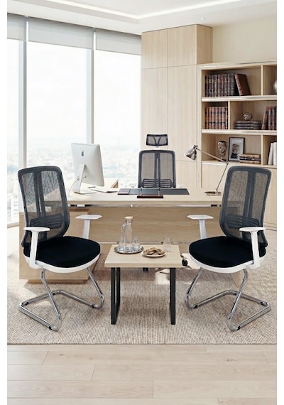 Ofisbazaar Up Beyaz Fileli Misafir Koltuğu Ergonomik Toplantı Ve Bekleme Koltuğu Siyah Fileli Siyah Ofisbazaar Up Beyaz Fileli Misafir Koltuğu Ergonomik Toplantı Ve Bekleme Koltuğu Siyah Fileli Siyah