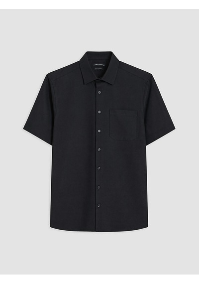 Lcw Busıness Siyah Regular Fit Armürlü Erkek Gömlek