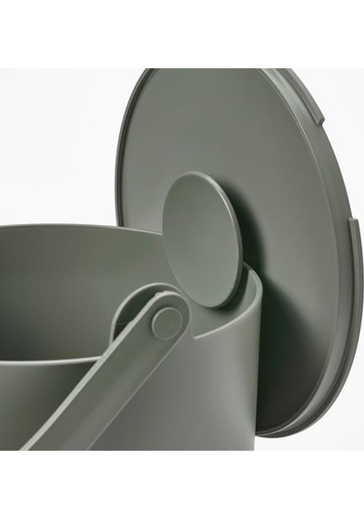 Ikea Farmarkvast Çöp Kutusu, Gri-yeşil, 4 Lt
