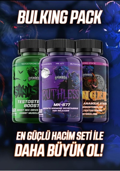 Grimlabs Mk677 + Hunger + Sinister Testo Booster Bulk Mix Set 2