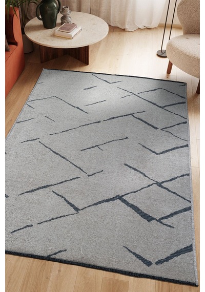 Modern Desenli Yıkanabilir Şönil Dokuma Saçaklı Kaymaz Taban Salon Mutfak Halı Kilim Renkli