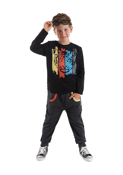Denokids Mshb&g Kaplan Erkek Çocuk T-shirt Pantolon Takım Çok Renkli