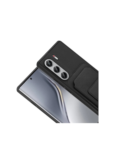 Tecno Camon 40 Pro Kılıf Deri Dokulu Ve Kartlıklı Bikart Tpu Premium Kapak Lacivert