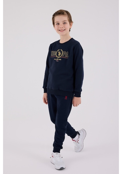 U.S. Polo Assn. Lisanslı Erkek Çocuk Alt Üst 2 Parça Eşofman Takımı Us2232 Lacivert