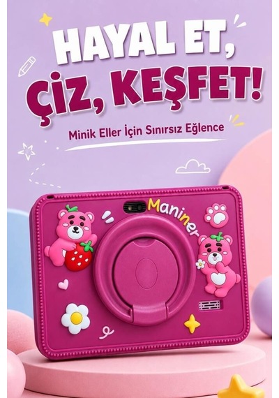 Hobi Gereci Miniklere Özel Taşınabilir Maniner Eğitici Tablet 4gb 128gb Kılıf Hediyeli M7